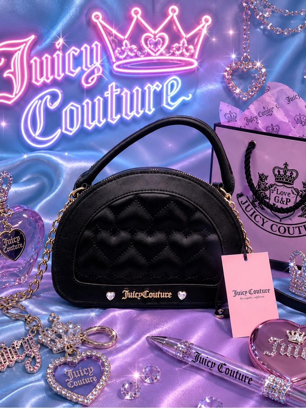 Juicy couture flying solo dome crossbody purse